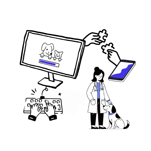 Many clinics use Scriptover this way: the vet simply places their phone between themselves and the client to record the consult — no fancy mic needed — while the nurse updates notes live from the exam room computer. One session, multiple users, seamless real-time collaboration. No more sifting through scattered papers and documents to finalize your note.